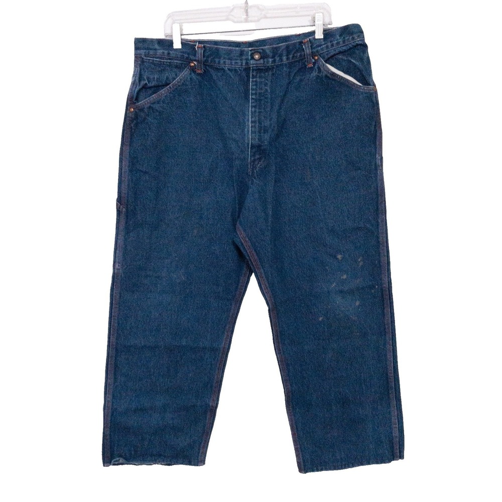 VTG Big Mac Carpenter Jeans Mens 38x25‎ Blue Utility Workwear JCPenney